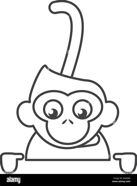 single monkey icon Stock Vector Image & Art - Alamy