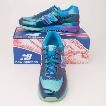 New Balance Men's Rainbow 574 Classics Running Shoes ML574BOW in Blue