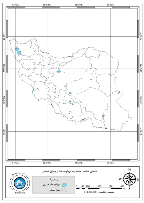 ZimaScience - دانلود نقشه دریاچه ها و جزایر کشور با فرمت (shp.)
