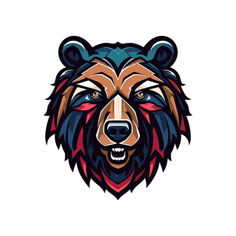 bear head hand drawn logo design illustration 25917961 Vector Art at ...