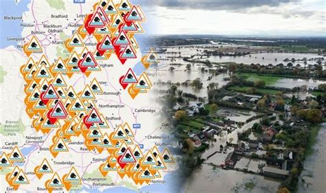 UK flood warnings MAP: 280 flood alerts across UK - is YOUR area at risk of flooding? | Weather ...