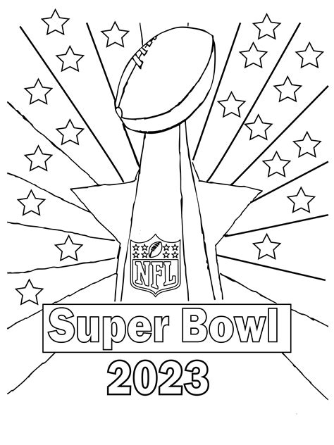 Super Bowl 2023 Coloring Page - Free Printable Coloring Pages for Kids