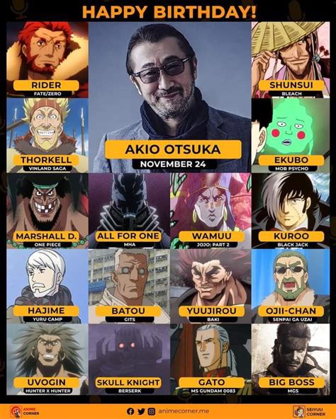 Happy birthday to kyoraku shunsui’s voice actor Akio Otsuka! : r/bleach