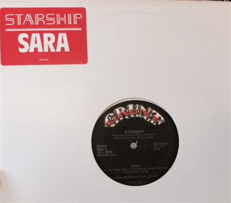 Starship – Sara (1985, Vinyl) - Discogs