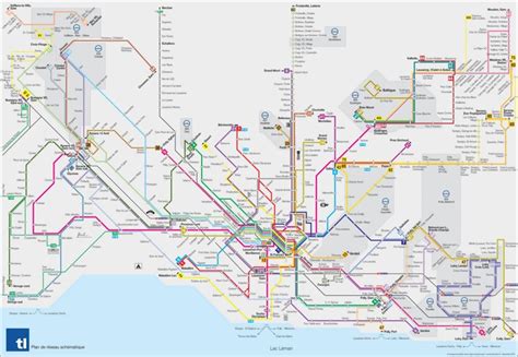 Lausanne transport map