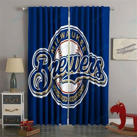 3D Printed Milwaukee Brewers Style Custom Living Room Curtains ...