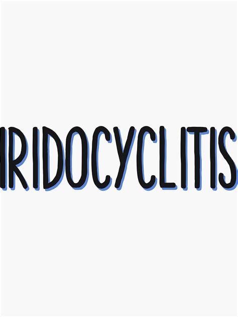 "Iridocyclitis Meme Blue Spelling" Sticker for Sale by thefrshmachine ...