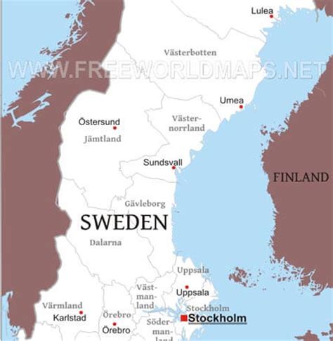 Sweden Maps - by Freeworldmaps.net