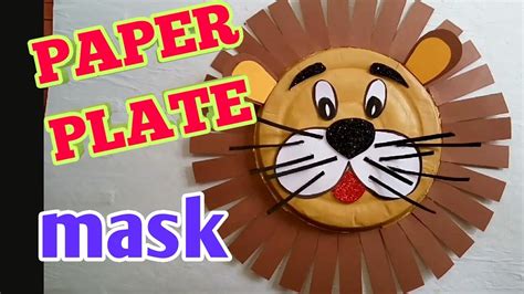 animal face mask paper plate mask( how to make it)step by step | easy and homemade face mask ...