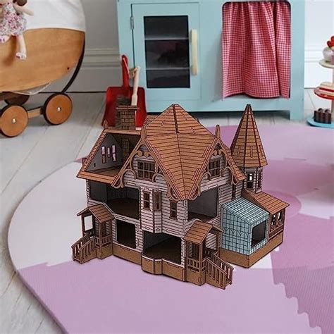 Pink Palace Coraline Dollhouse Model Kit Easy to Assemble Made With Baltic Birch 3D Wooden ...