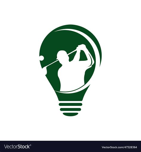 Golf logo swing shoot Royalty Free Vector Image