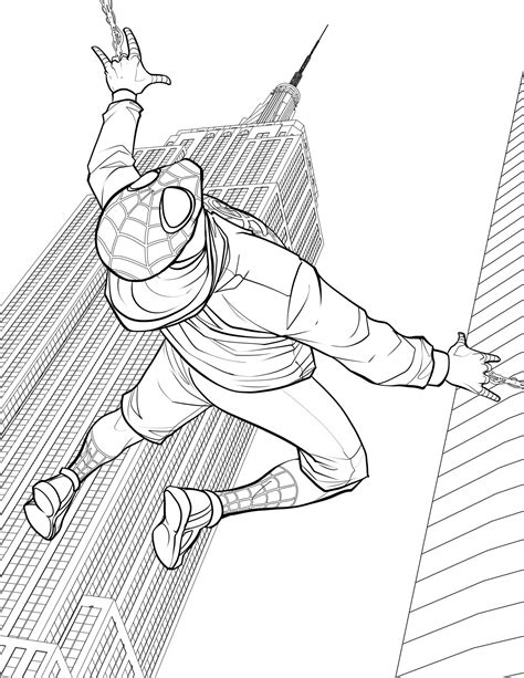 Miles Morales Spider Verse Coloring Pages Coloring Reference ...