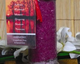 Harmony Scented Affirmation Pillar Candle Pagan Wiccan Altar Ritual Supply