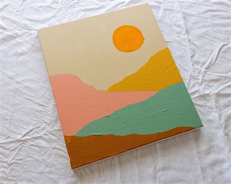 DIY Abstract Sunset Art — Clever Poppy