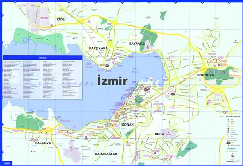 İzmir tourist map