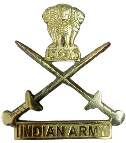 Embossed Golden Indian Army Metal Logo, Size: 4 Inch at Rs 500 in New Delhi