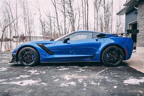 Chevrolet Corvette C7 ZR1 painted in Elkhart Lake Blue Metallic Photo taken by: @the.aircl ...