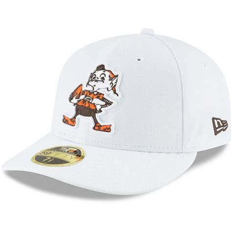 Men's New Era White Cleveland Browns Throwback Logo Omaha Low Profile ...