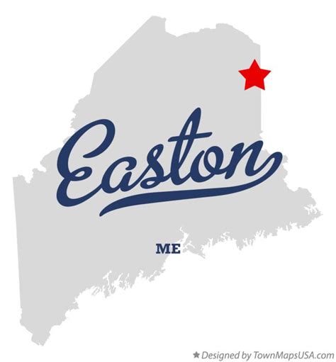 Map of Easton, ME, Maine