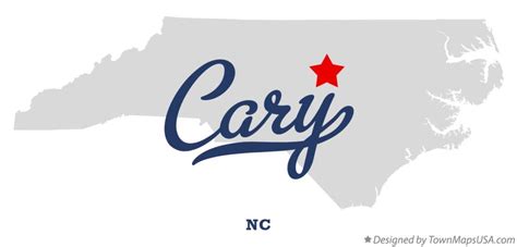 Map of Cary, NC, North Carolina