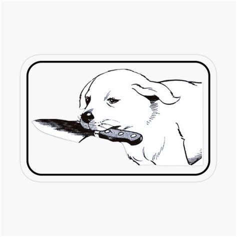 Dog With Knife Meme by Juandemas | Redbubble | Animal lover, Dogs, Memes