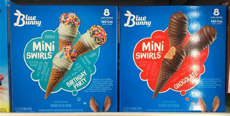 New $2/2 Blue Bunny Mini Swirls Ice Cream Treats Coupon