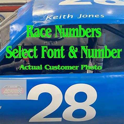 Race Car Numbers Set Vinyl Decals 2x Stock Rally Car | Etsy