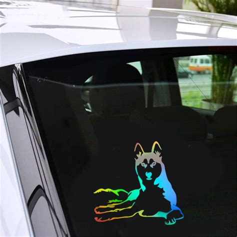 Multicolor Funny Husky Dog Animal Car Window Bumper Vinyl Decal Sticker Decor | eBay