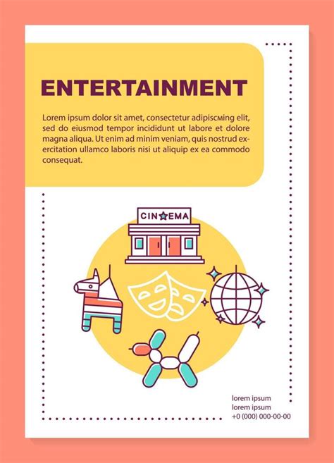 Entertainment industry poster template layout. Cinema, music and events ...