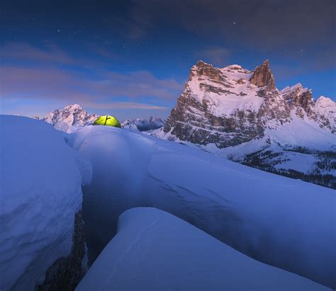 WINTER CAMPING in the DOLOMITES | Behance