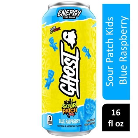 Ghost® Zero Sugar Sour Patch Kids Blue Raspberry Energy Drink Can, 16 fl oz - Kroger