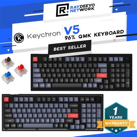 Keychron V5 / Keychron V5 Knob / Barebone QMK Custom RGB Mechanical Keyboard [96% Layout/Type-C ...