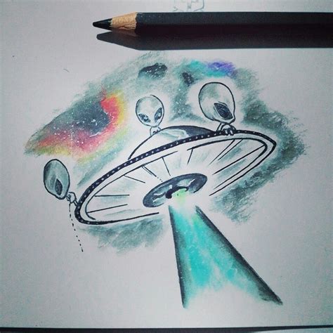 Space Drawing Ideas Alien - Standard printable step by step. - bmp-city