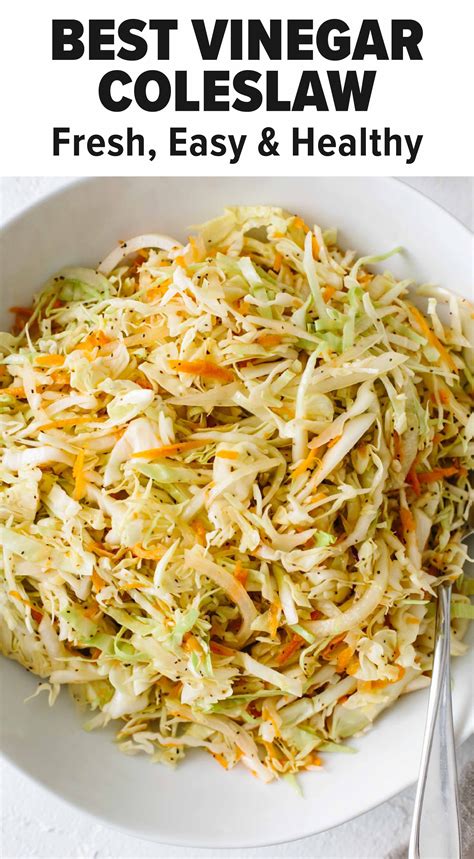 Best Vinegar Coleslaw (Easy & Fresh!) | Coleslaw recipe easy, Healthy coleslaw recipes, Salad ...