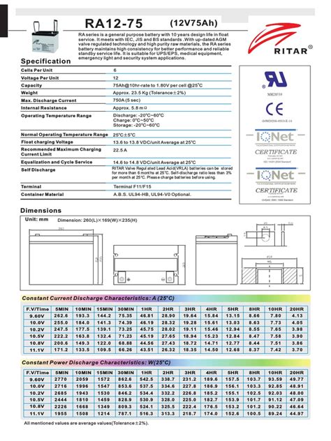 UPS Battery Specification | Energy Storage | Battery (Electricity)