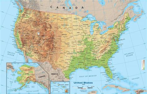 Mapa geograficzna USA: topografia i cechy fizyczne USA