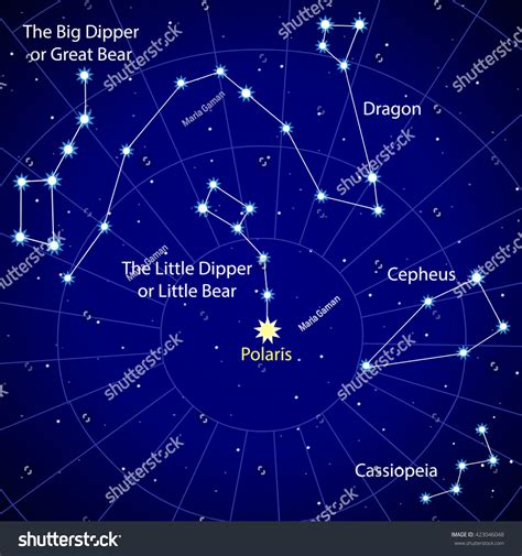 Sky Star Chart Constellations Map