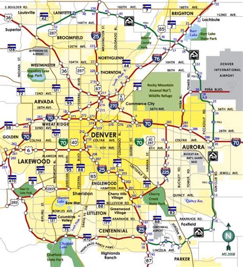 Denver Map - Free Printable Maps