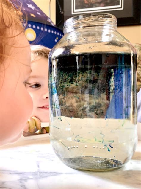 Shooting Stars Galaxy in a Jar Simple Space Experiment for Kids