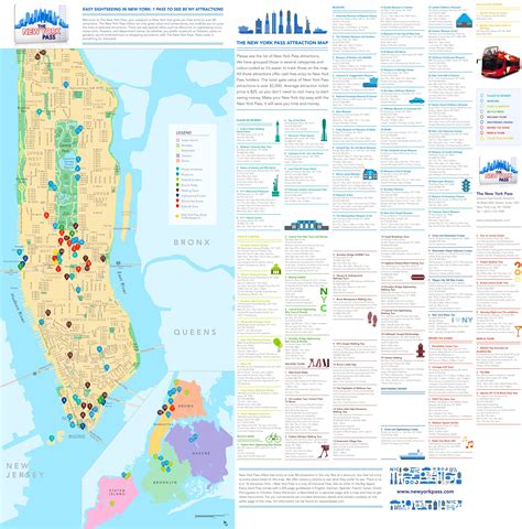 New York City Tourist Attractions Map - Ontheworldmap.com