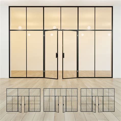 3D model Glass partition door Set 41 VR / AR / low-poly | CGTrader