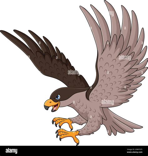 Flying Hawk cartoon vector illustration Stock Vector Image & Art - Alamy