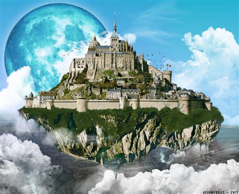 Flying castle by asganafer on DeviantArt