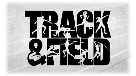 Sports Clipart: Black Words track and Field With - Etsy