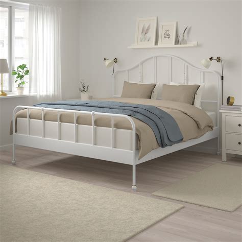 SAGSTUA Bed frame - white, Lönset - IKEA
