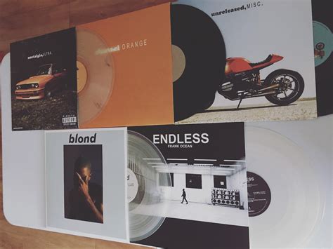 My Frank Ocean vinyl collection! At least 4 of them sound really good ...