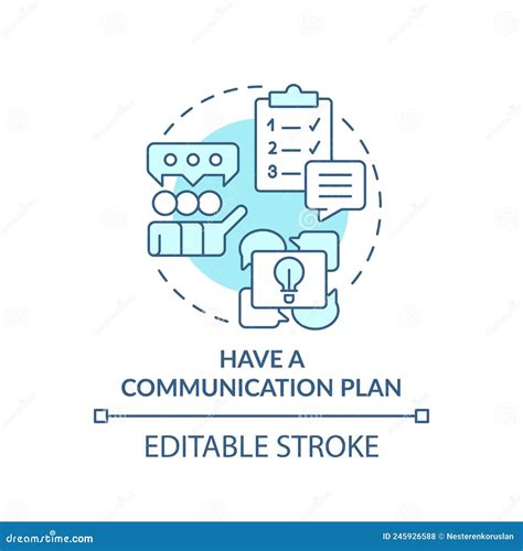 Have Communication Plan Turquoise Concept Icon Stock Vector - Illustration of management, logo ...