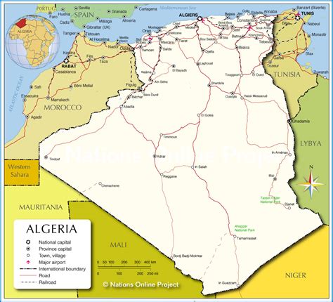 Political Map of Algeria - Nations Online Project