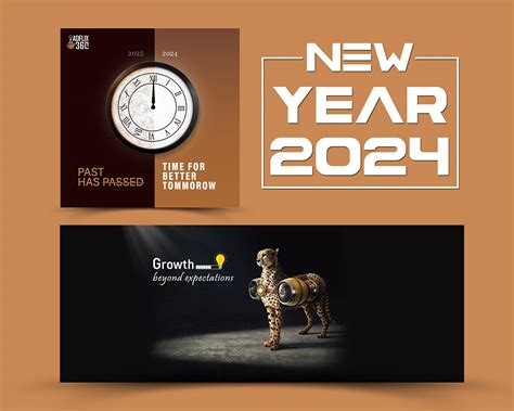 Happy New Year 2024 | Fb cover & social media post :: Behance