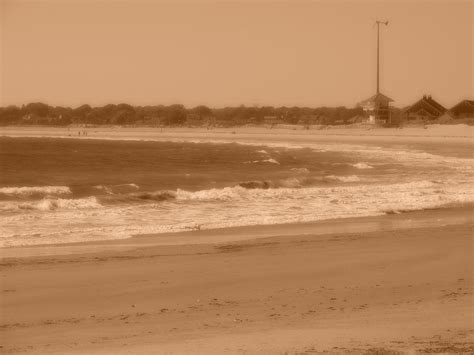 East Matunuck State Beach In Sepia Photograph by Anastasia Konn